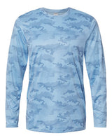 Paragon 217 Pompano Performance Camo Long Sleeve T-Shirt #color_Blue Mist