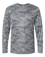 Paragon 217 Pompano Performance Camo Long Sleeve T-Shirt #color_Medium Grey