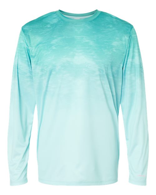 Paragon 229 Montauk Oceanic Fade Performance Long Sleeve T-Shirt #color_Aqua Fade