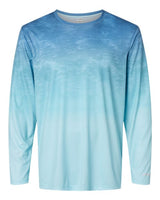 Paragon 229 Montauk Oceanic Fade Performance Long Sleeve T-Shirt #color_Blue Aqua Fade