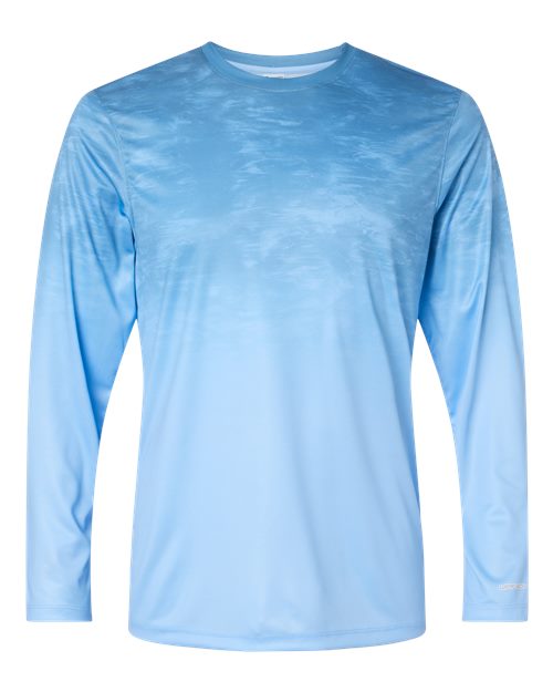 Paragon 229 Montauk Oceanic Fade Performance Long Sleeve T-Shirt #color_Blue Mist Fade