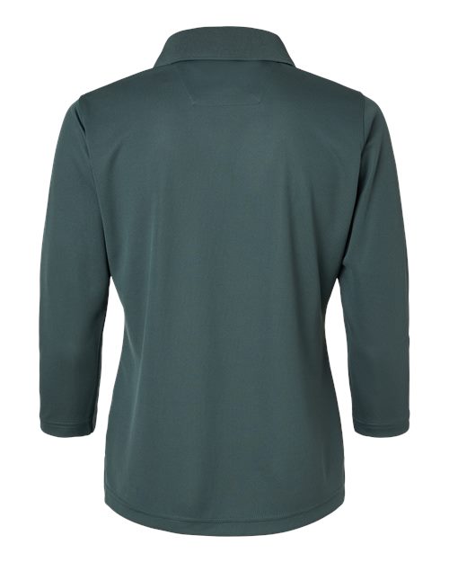 Paragon 120 Women's Lady Palm Three-Quarter Sleeve Polo #color_Carbon
