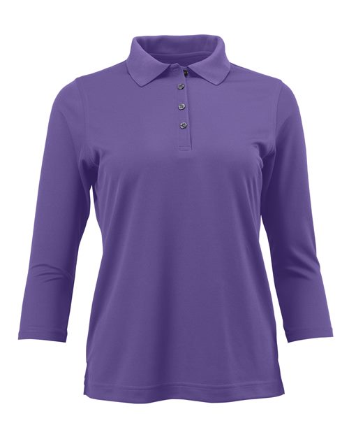 Paragon 120 Women's Lady Palm Three-Quarter Sleeve Polo #color_Grape