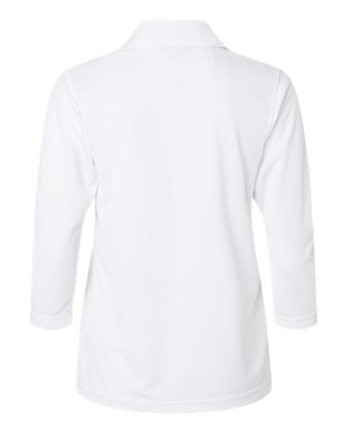 Paragon 120 Women's Lady Palm Three-Quarter Sleeve Polo #color_White