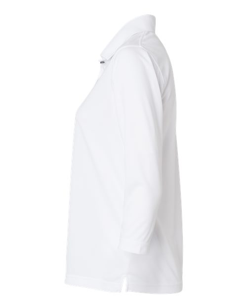 Paragon 120 Women's Lady Palm Three-Quarter Sleeve Polo #color_White