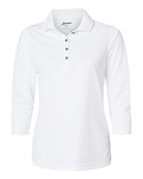 Paragon 120 Women's Lady Palm Three-Quarter Sleeve Polo #color_White