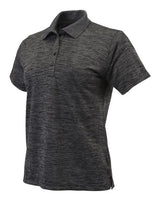 Paragon 131 Women's Dakota Striated Heather Polo #color_Black Heather