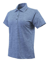 Paragon 131 Women's Dakota Striated Heather Polo #color_Peri Blue Heather