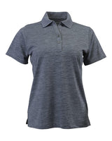 Paragon 131 Women's Dakota Striated Heather Polo #color_Steel Grey Heather