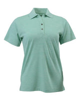 Paragon 131 Women's Dakota Striated Heather Polo #color_Surf Green Heather
