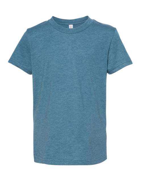 Bella + Canvas 3001Y Youth Jersey T-Shirt #color_HEATHR DEEP TEAL
