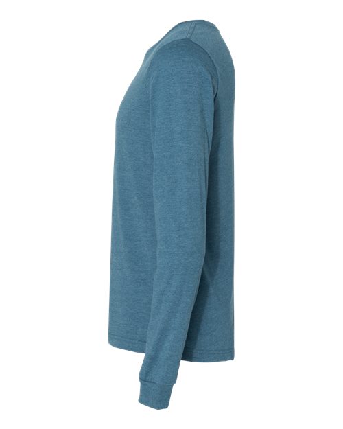Bella + Canvas 3501 Unisex Jersey Long-Sleeve T-Shirt #color_HTHR DEEP TEAL