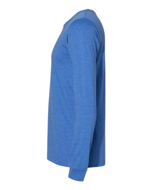 Bella + Canvas 3501 Unisex Jersey Long-Sleeve T-Shirt #color_HEATHER TRU ROYL