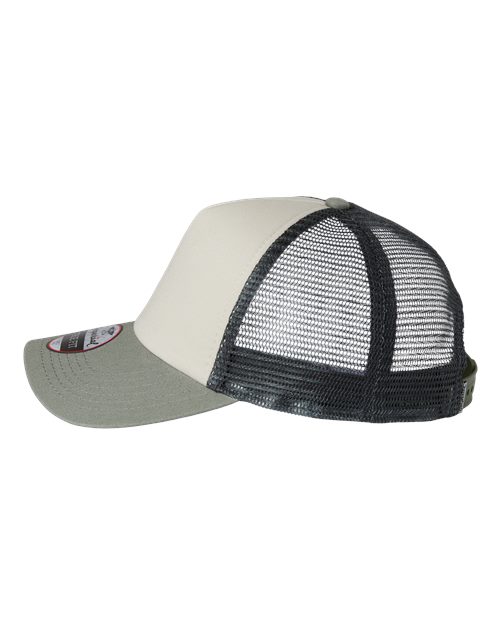 Imperial 1287 North Country Trucker Cap #color_Stone/ Moss/ Charcoal