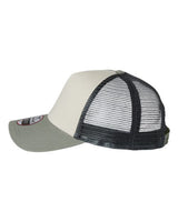 Imperial 1287 North Country Trucker Cap #color_Stone/ Moss/ Charcoal