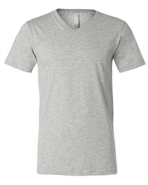 Bella + Canvas 3005 Unisex Jersey Short-Sleeve V-Neck T-Shirt #color_ATHLETIC HEATHER