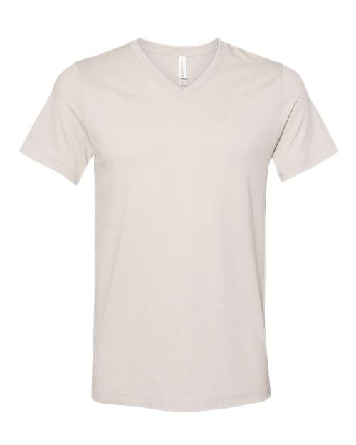 Bella + Canvas 3005 Unisex Jersey Short-Sleeve V-Neck T-Shirt #color_HEATHER DUST