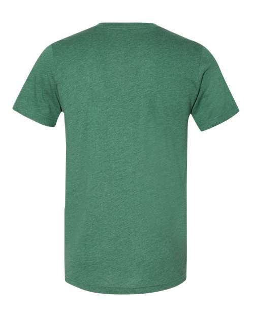 Bella + Canvas 3005 Unisex Jersey Short-Sleeve V-Neck T-Shirt #color_HTHR GRASS GRN