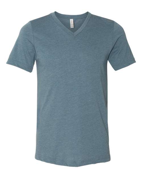 Bella + Canvas 3005 Unisex Jersey Short-Sleeve V-Neck T-Shirt #color_HEATHER SLATE