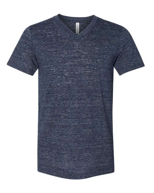 Bella + Canvas 3005 Unisex Jersey Short-Sleeve V-Neck T-Shirt #color_NAVY SLUB