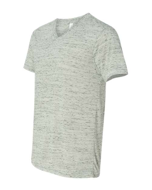 Bella + Canvas 3005 Unisex Jersey Short-Sleeve V-Neck T-Shirt #color_WHITE MARBLE
