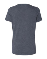 Bella + Canvas 6405 Ladies' Relaxed Jersey V-Neck T-Shirt #color_HEATHER NAVY