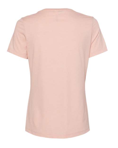 Bella + Canvas 6405 Ladies' Relaxed Jersey V-Neck T-Shirt #color_HEATHER PEACH