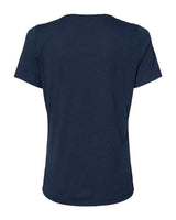 Bella + Canvas 6405 Ladies' Relaxed Jersey V-Neck T-Shirt #color_SOLID NVY TRBLND