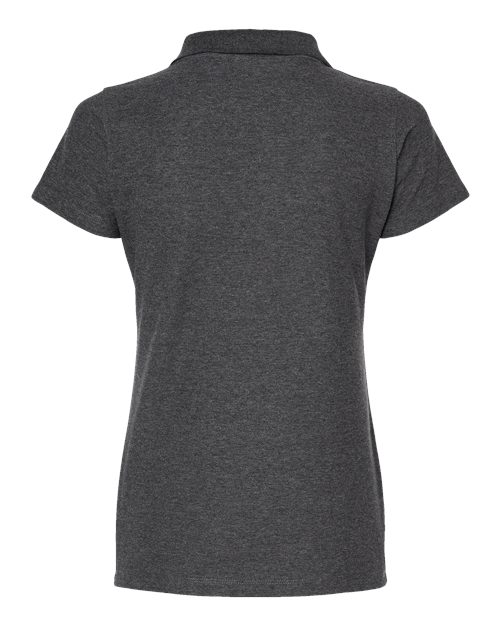 Tultex 401 Women's 50/50 Sport Pique Polo #color_Heather Charcoal