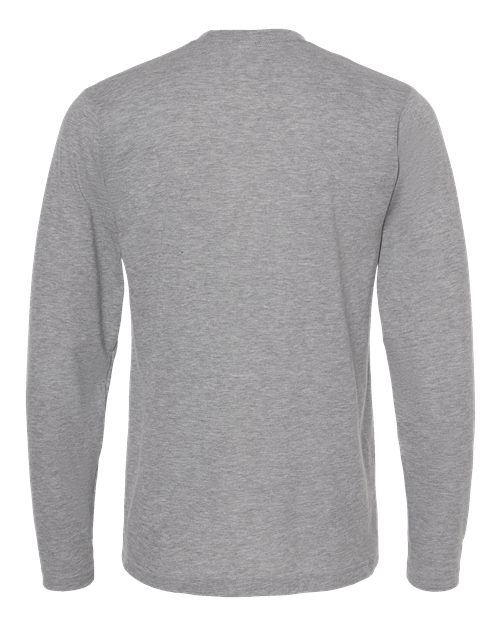 Tultex 242 Poly-Rich Long Sleeve T-Shirt #color_Heather Grey