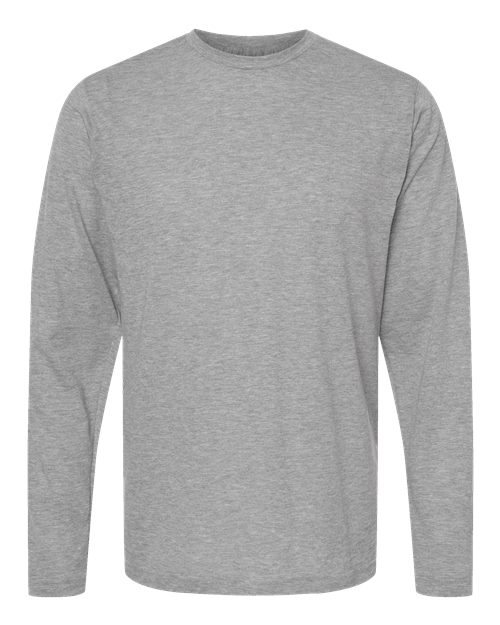 Tultex 242 Poly-Rich Long Sleeve T-Shirt #color_Heather Grey