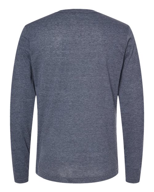 Tultex 242 Poly-Rich Long Sleeve T-Shirt #color_Heather Navy