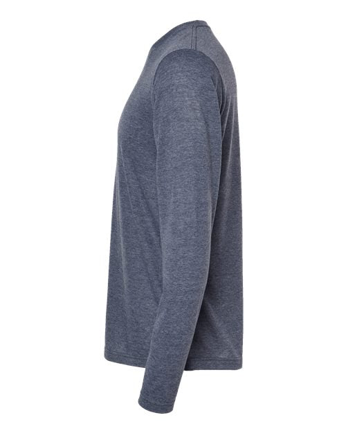 Tultex 242 Poly-Rich Long Sleeve T-Shirt #color_Heather Navy