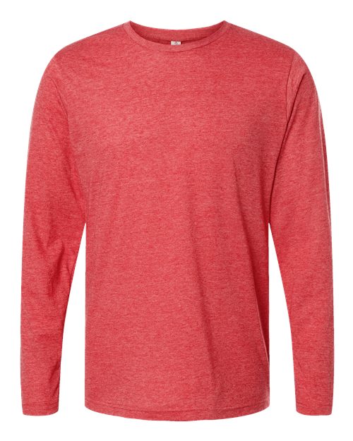 Tultex 242 Poly-Rich Long Sleeve T-Shirt #color_Heather Red
