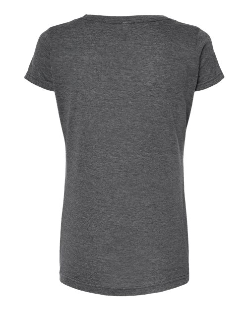 Tultex 243 Women's Poly-Rich Scoop Neck T-Shirt #color_Heather Charcoal