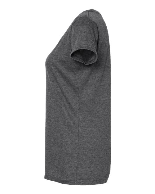Tultex 243 Women's Poly-Rich Scoop Neck T-Shirt #color_Heather Charcoal