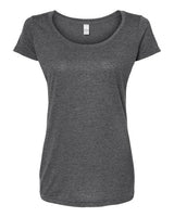 Tultex 243 Women's Poly-Rich Scoop Neck T-Shirt #color_Heather Charcoal