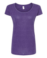 Tultex 243 Women's Poly-Rich Scoop Neck T-Shirt #color_Heather Purple