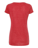 Tultex 243 Women's Poly-Rich Scoop Neck T-Shirt #color_Heather Red