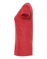 Tultex 243 Women's Poly-Rich Scoop Neck T-Shirt #color_Heather Red