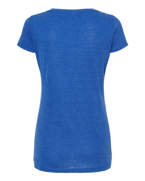 Tultex 243 Women's Poly-Rich Scoop Neck T-Shirt #color_Heather Royal
