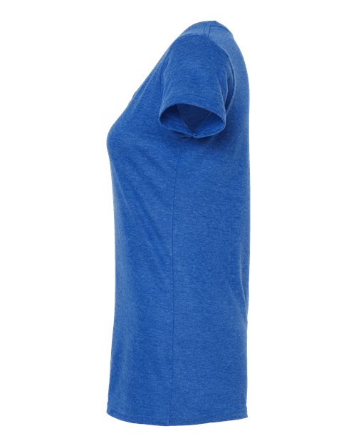 Tultex 243 Women's Poly-Rich Scoop Neck T-Shirt #color_Heather Royal