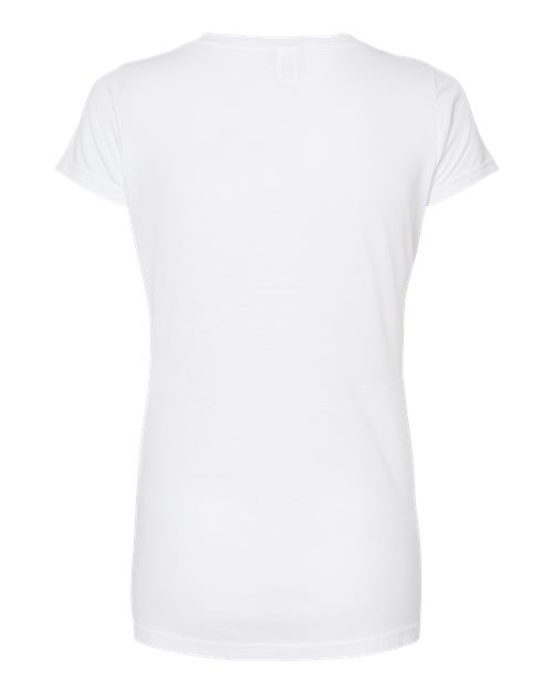 Tultex 243 Women's Poly-Rich Scoop Neck T-Shirt #color_White