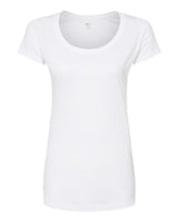 Tultex 243 Women's Poly-Rich Scoop Neck T-Shirt #color_White