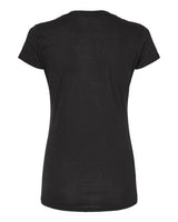 Tultex 244 Women's Poly-Rich V-Neck T-Shirt #color_Black