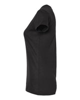 Tultex 244 Women's Poly-Rich V-Neck T-Shirt #color_Black