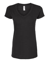 Tultex 244 Women's Poly-Rich V-Neck T-Shirt #color_Black