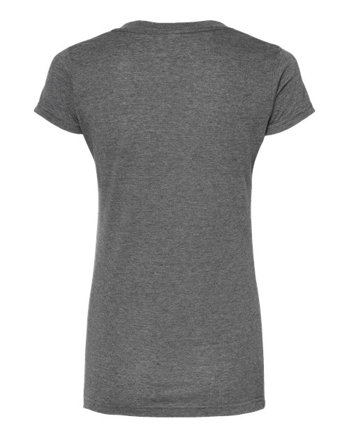 Tultex 244 Women's Poly-Rich V-Neck T-Shirt #color_Heather Charcoal