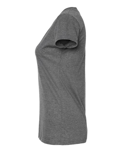 Tultex 244 Women's Poly-Rich V-Neck T-Shirt #color_Heather Charcoal