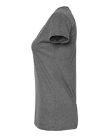 Tultex 244 Women's Poly-Rich V-Neck T-Shirt #color_Heather Charcoal